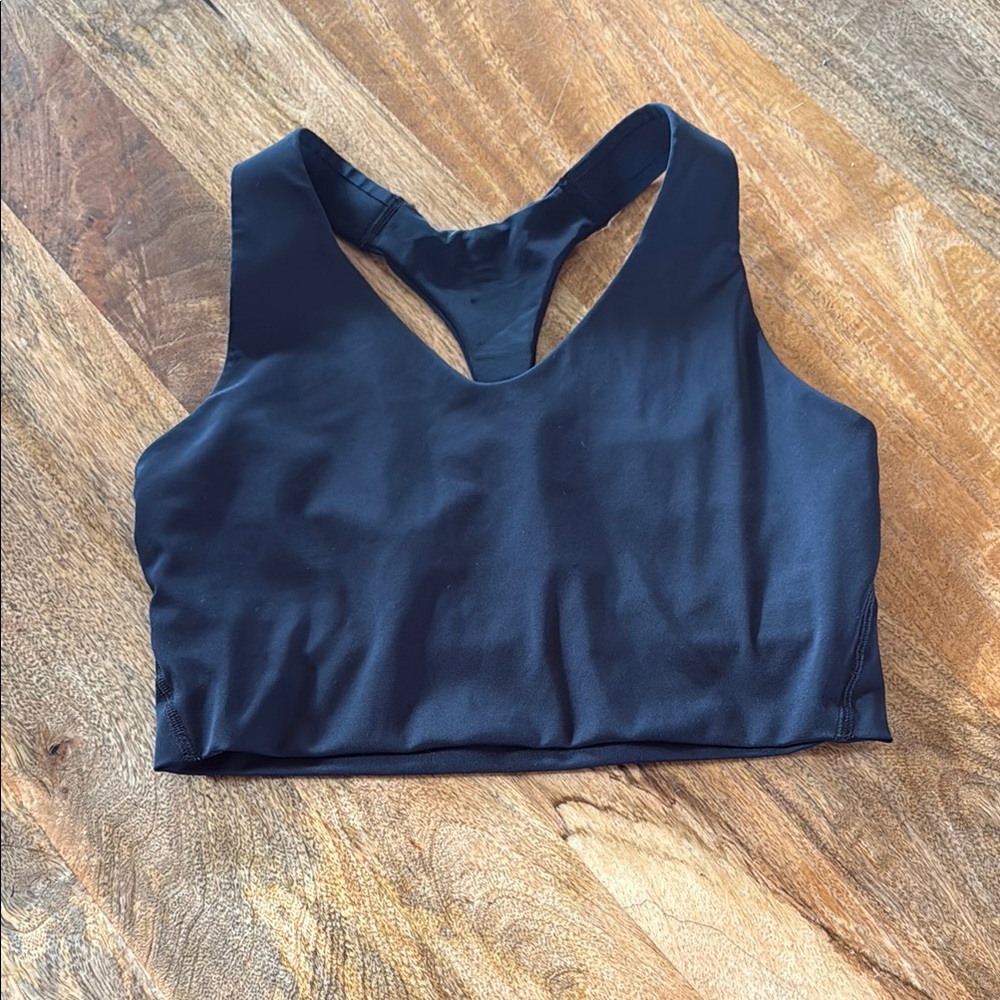 SPANX Black Bra with Racerback Design and V-Neckline